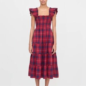 Hill House The Ellie Nap Dress in Cherry Tartan Plaid XS